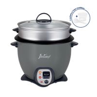 Olla arrocera con vaporera 1.8L color gris