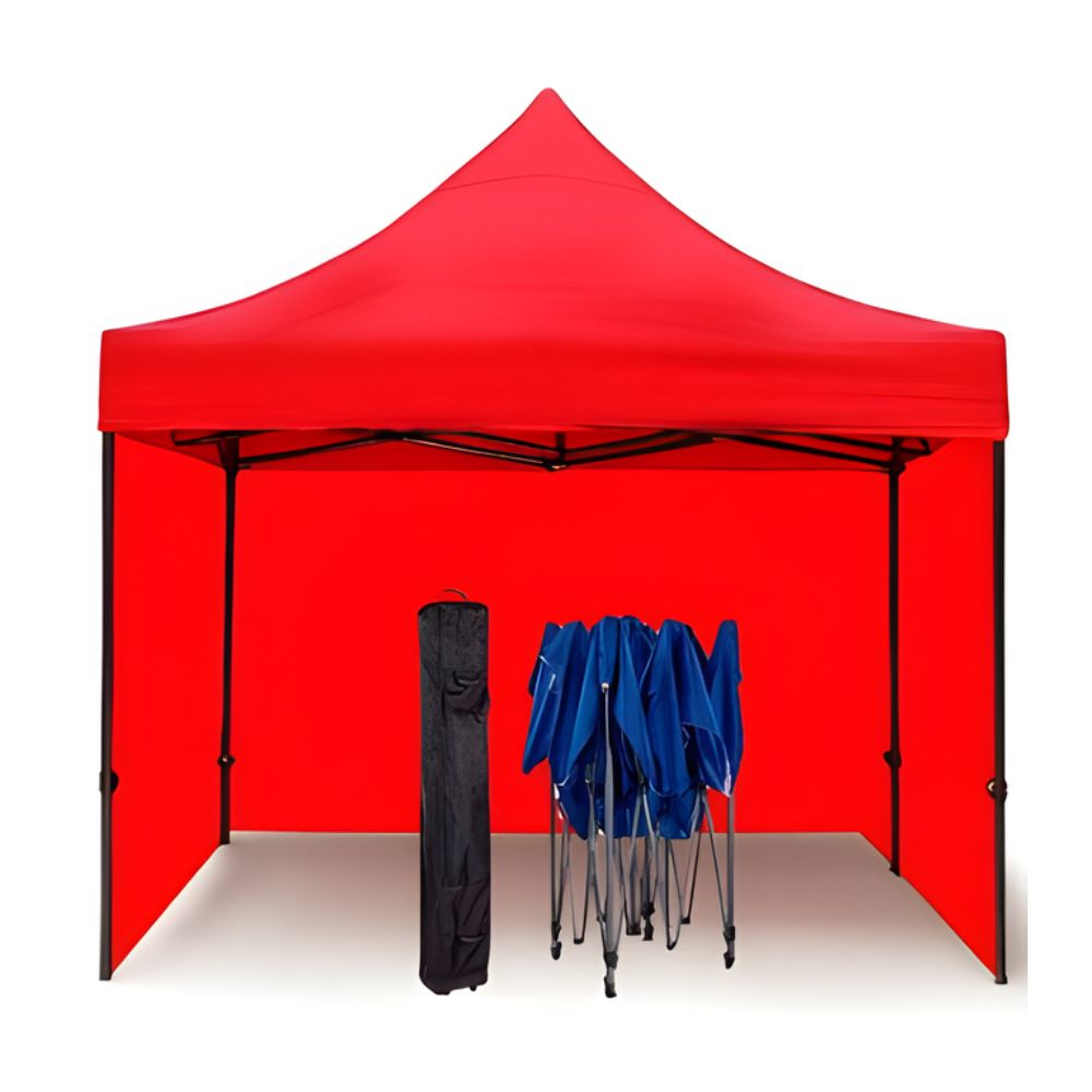 Toldo Carpa Plegable para Resistente 3x3m Moderno Color Rojo