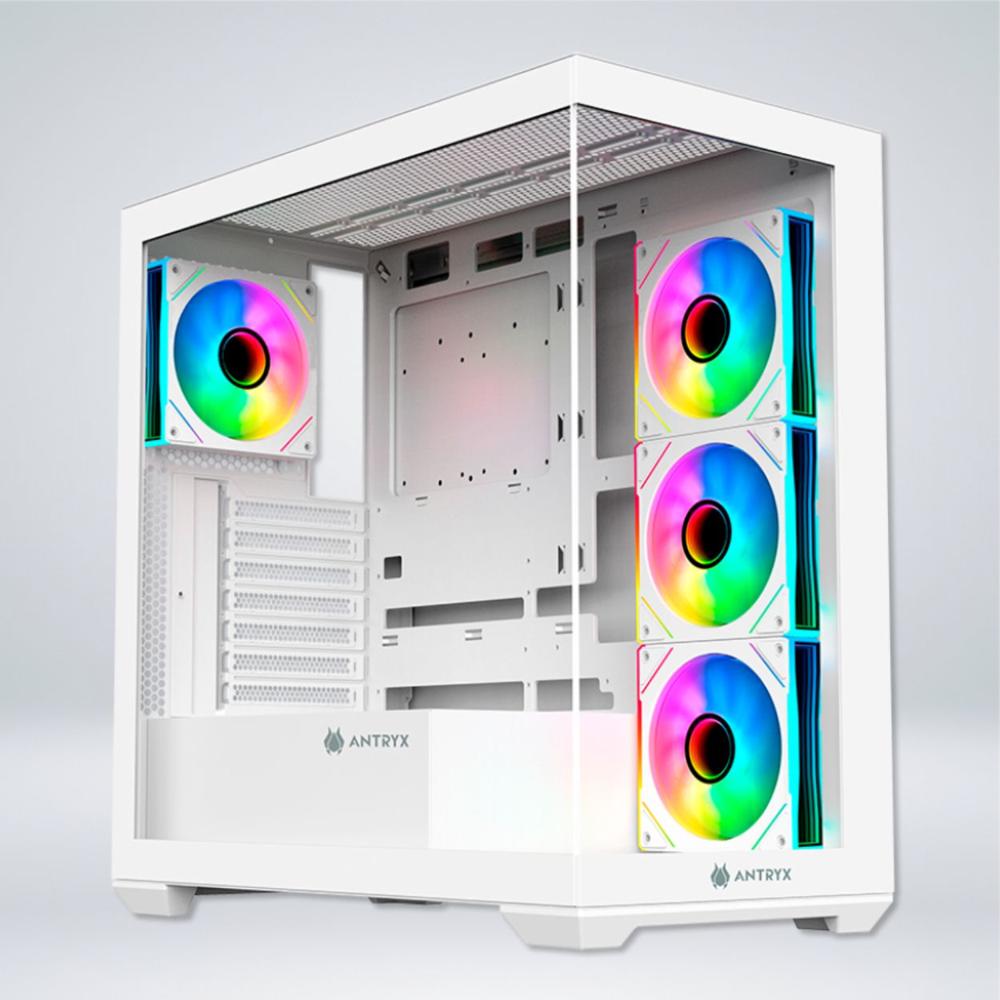 CASE ANTRYX FX 750 WHITE ARGB FAN X4 USB TIPO-C