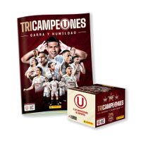 ALBUM TRICAMPEONES PANINI - ALBUM TAPA BLANDA Y 1 PAQUETON