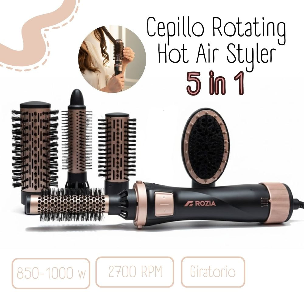 CEPILLO ROTATING HOT AIR STYLER ROZIA 5 EN 1 - HC8115