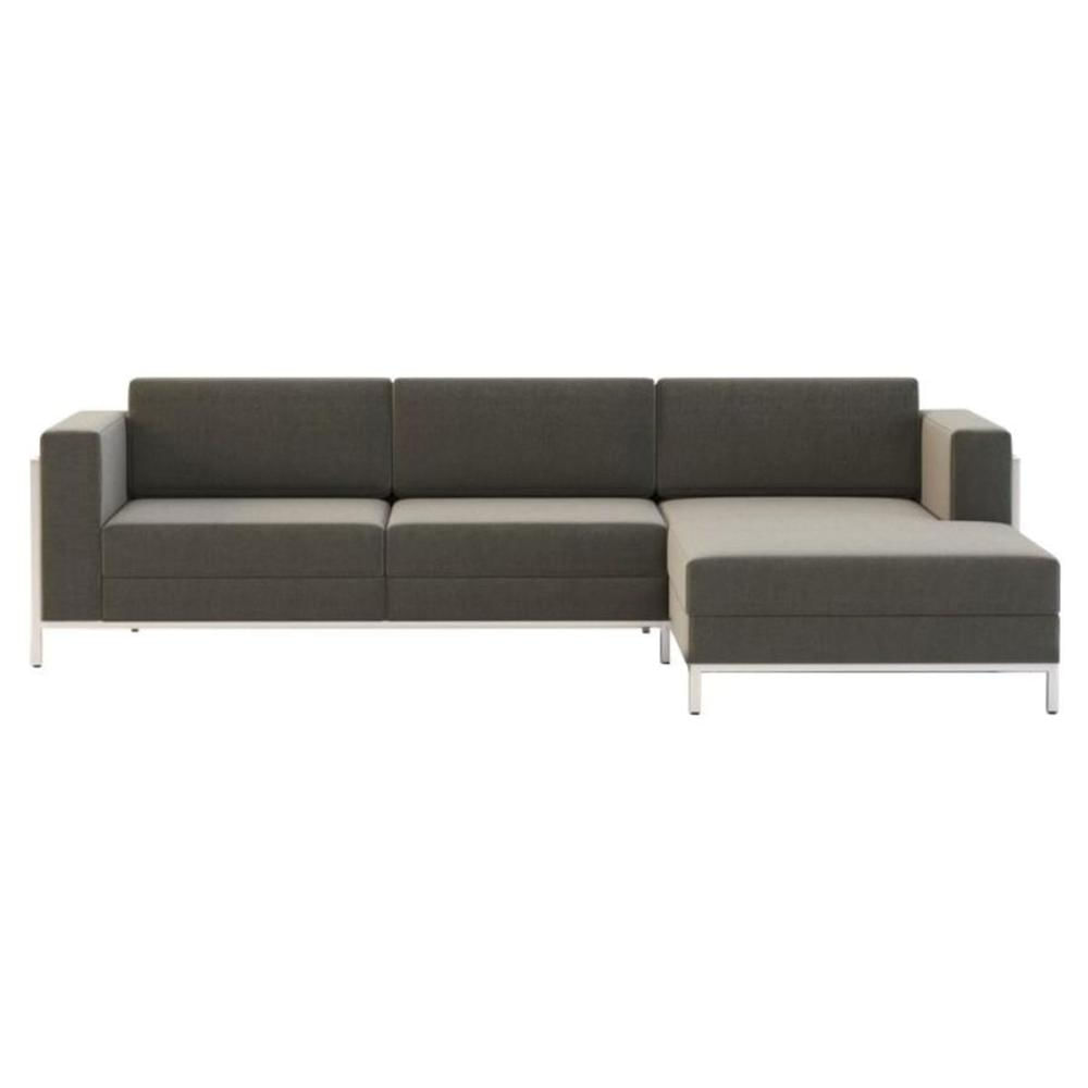 SECCIONAL LEDER GRISS CLAROO - FALOTIH 3M