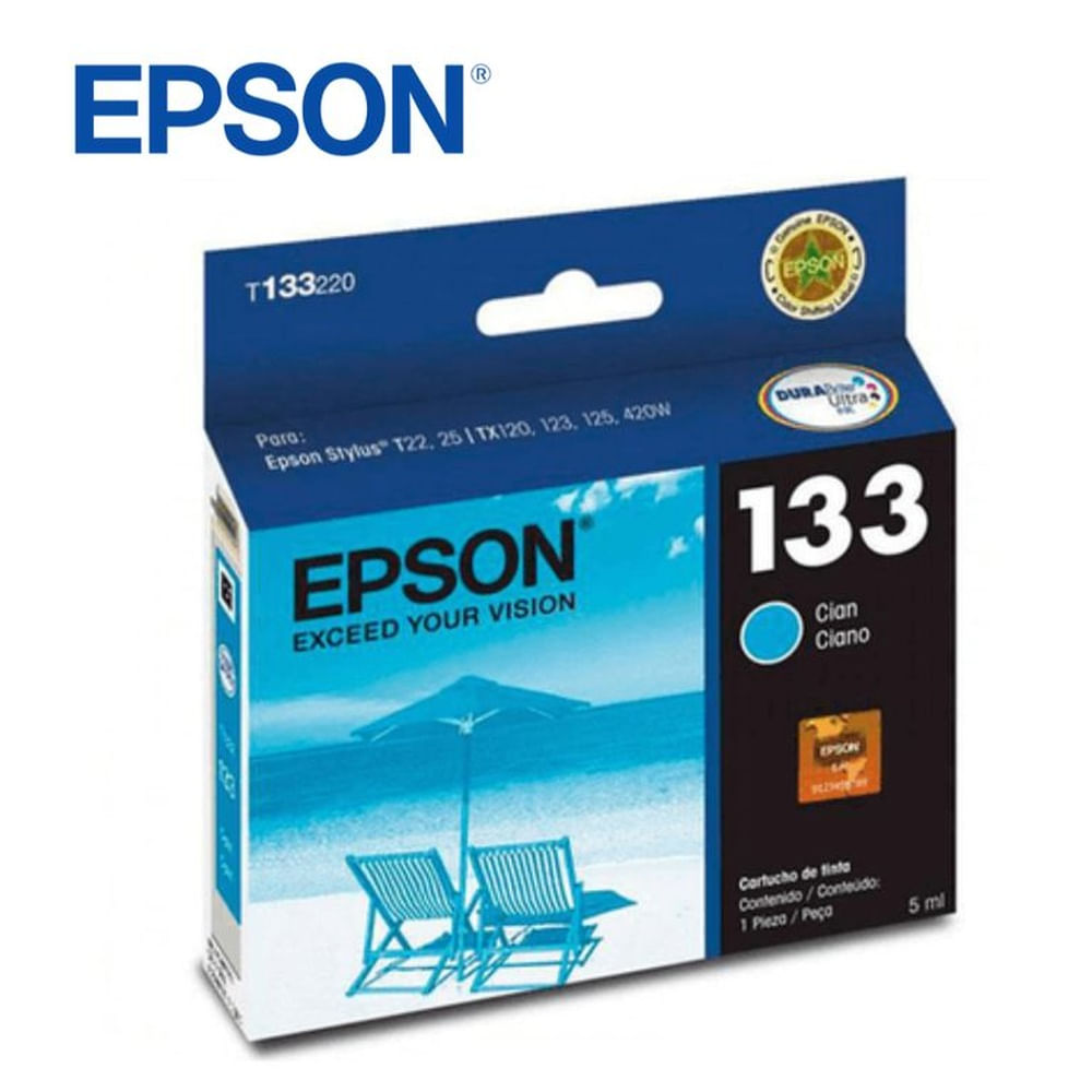 Cartucho de Tinta Epson 133 Cian T25/TX420W