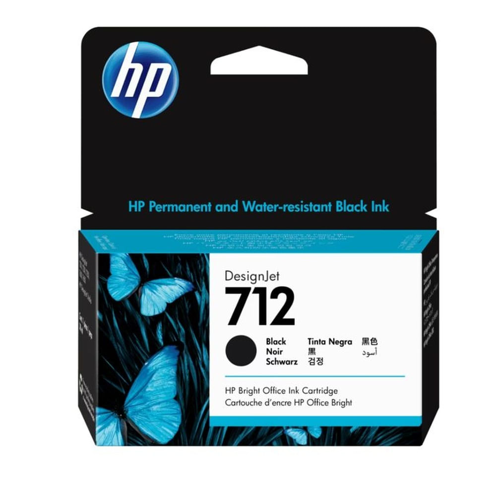 Cartucho de Tinta HP DesignJet 712 Negro de 38 ml