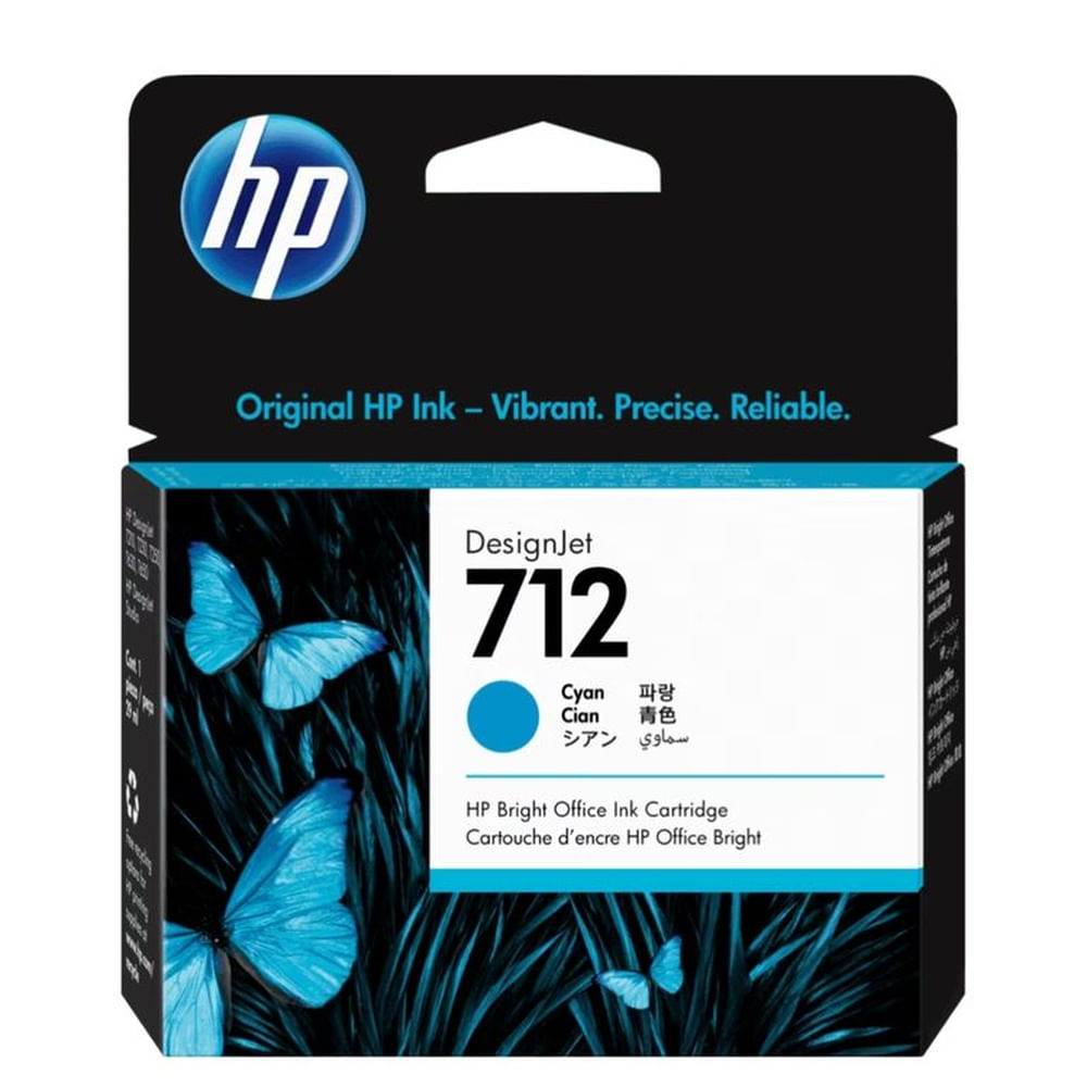 Cartucho de Tinta HP DesignJet 712 Cian de 29 ml