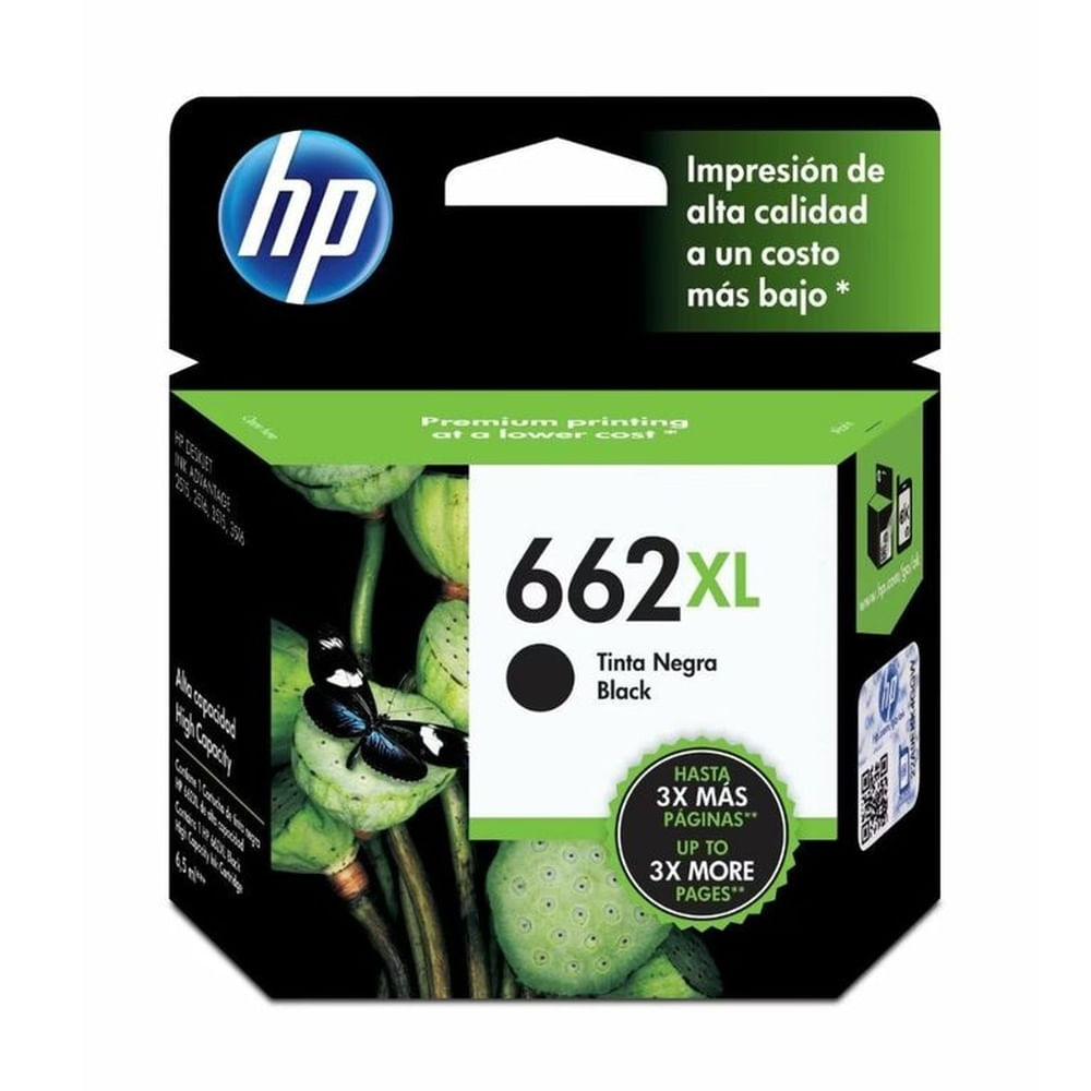 Cartucho de Tinta HP 662XL Negra Original