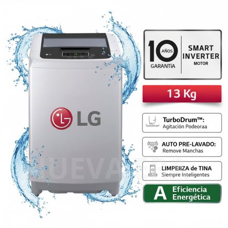 Lavadora LG 13 Kg  WT13DPBK Carga Superior  Gris