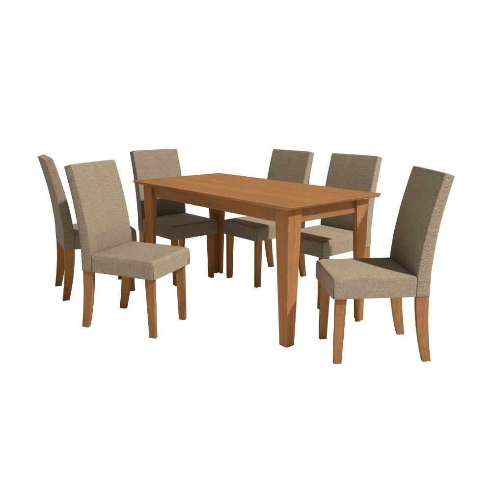 Juego de comedor Valencia Maple con 6 sillas