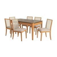 Juego de comedor Venecia Madera con 6 sillas
