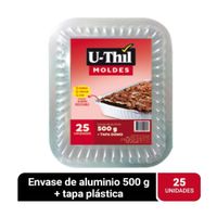 Pack envase de aluminio 430ml + tapa x 25 unidades Uthil