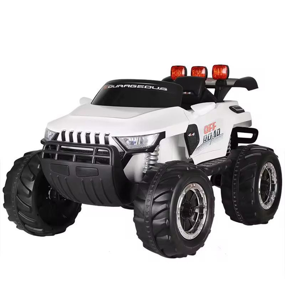 Carro Eléctrico Stronger 4x4 Todo Terreno con Control para Niños Blanco