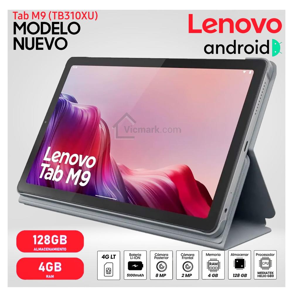 Tablet Lenovo Tab M9 LTE 9 Pulg.  4GB RAM 128GB SSD HD TB310XU - Folio Case