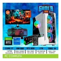 COMPUTADORA PC GAMER INTEL CORE I7 13700 16GB 1TB RTX 3050 6GB MONITOR 24 FHD