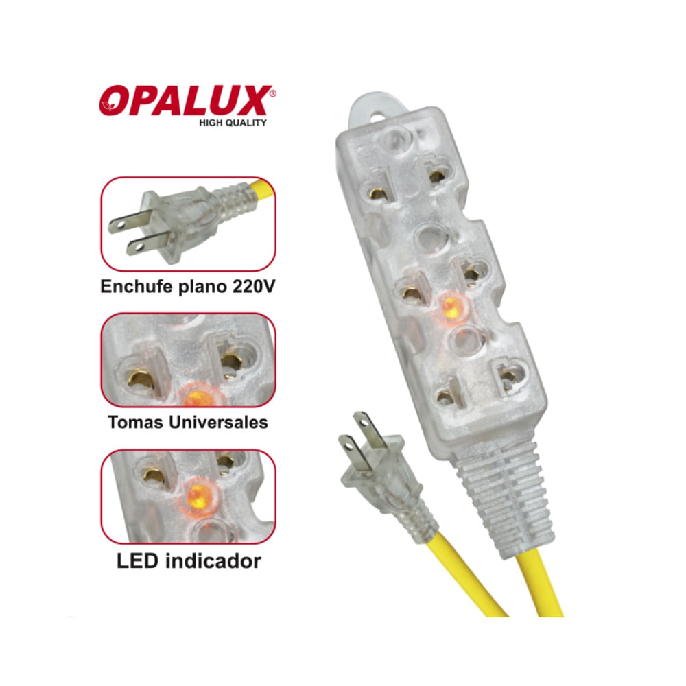 Extension Universal Siliconada de 8 metros 3 Tomas OP-FL1208| Promart ...