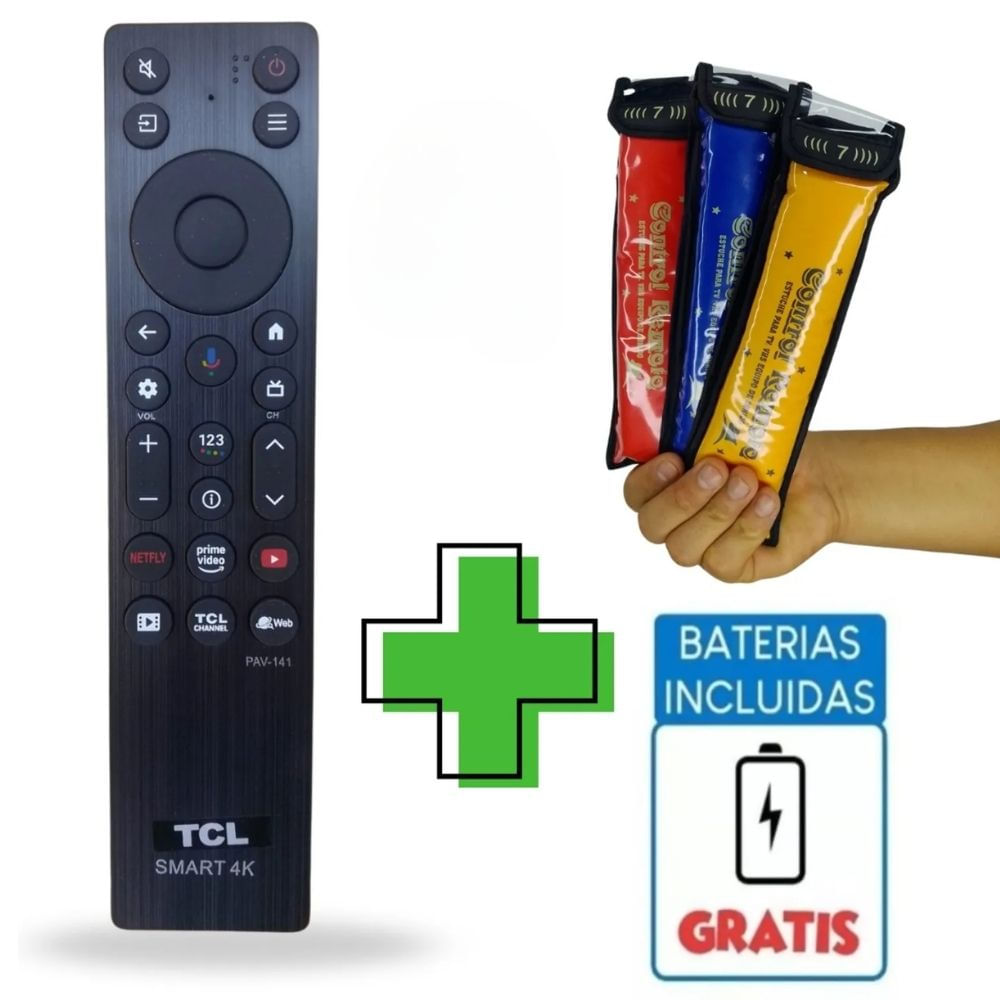 Control Remoto para Tcl Smart Modelo 2025 con Funda