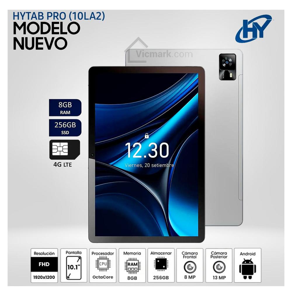 Tablet Hyundai HYTAB PRO 8GB RAM 256GB Dual SIM 4G LTE 10LA2 - Gris Espacial