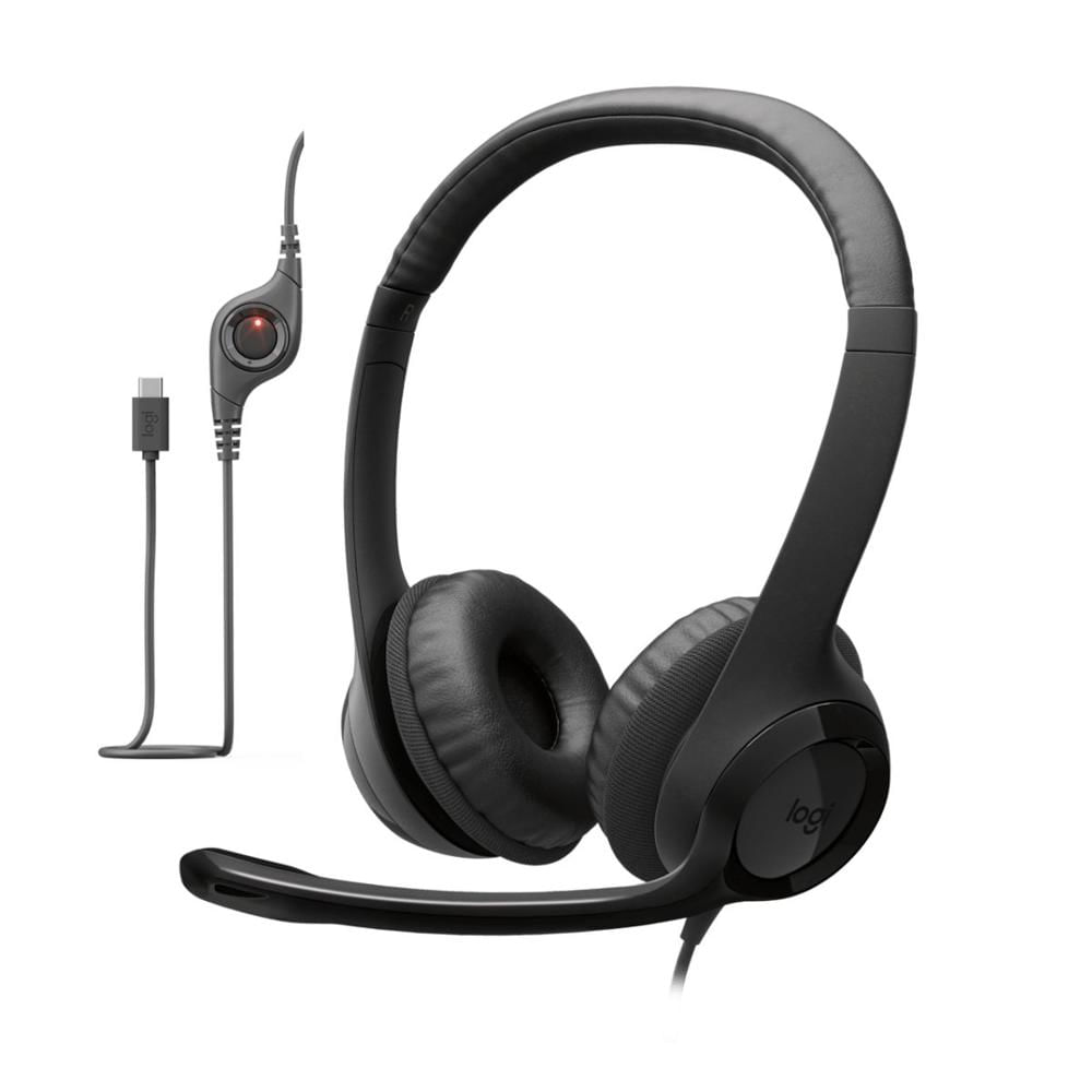 Audífono Logitech H390 USB-C Noise Cancelling - Negro