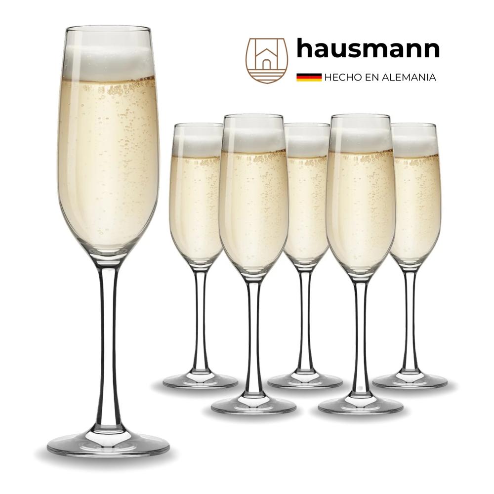 Set 6 Copas Hausmann Flute Champagne 244 ml