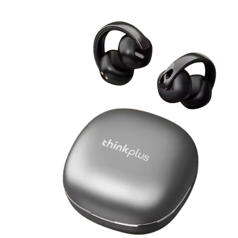 Audífonos Lenovo LP38 In Ear con Clip Inalámbricos Bluetooth 5.4 Color Plomo