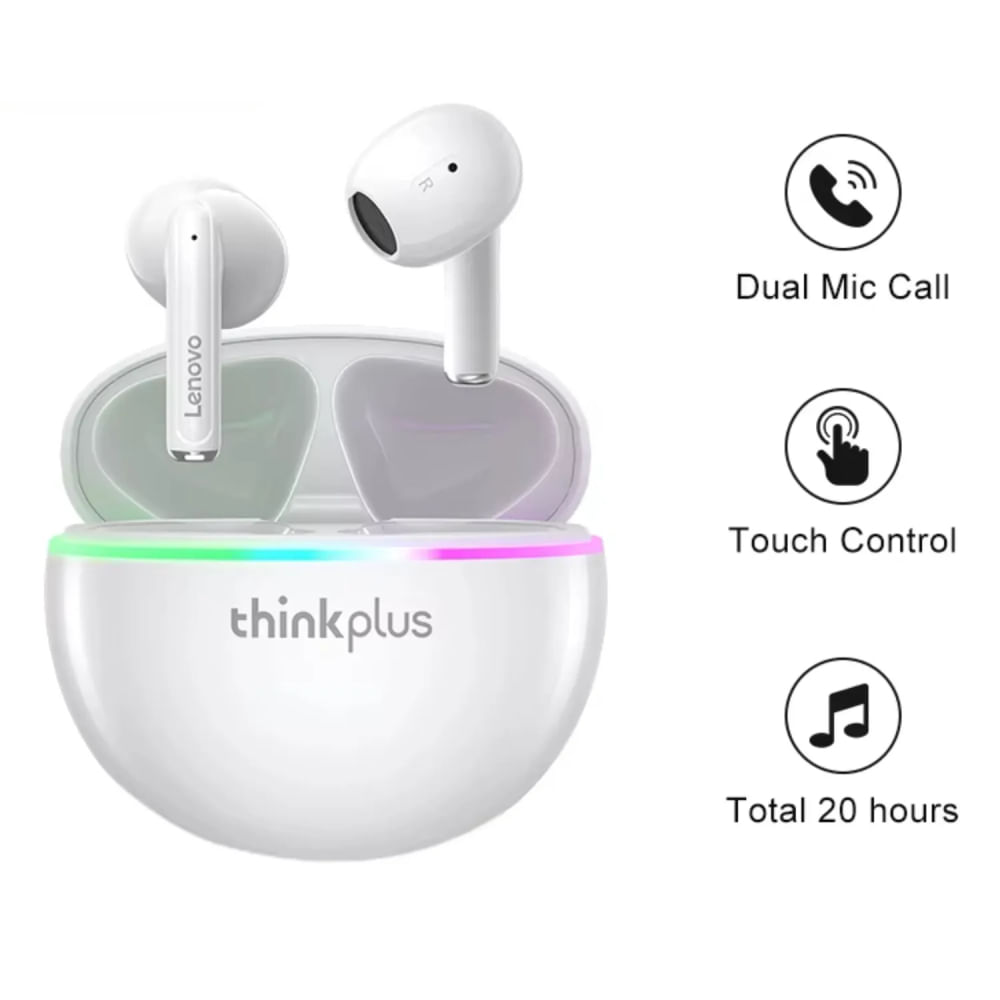 Audífonos Bluetooth Lenovo Thinkplus XT97 TWS Blancos