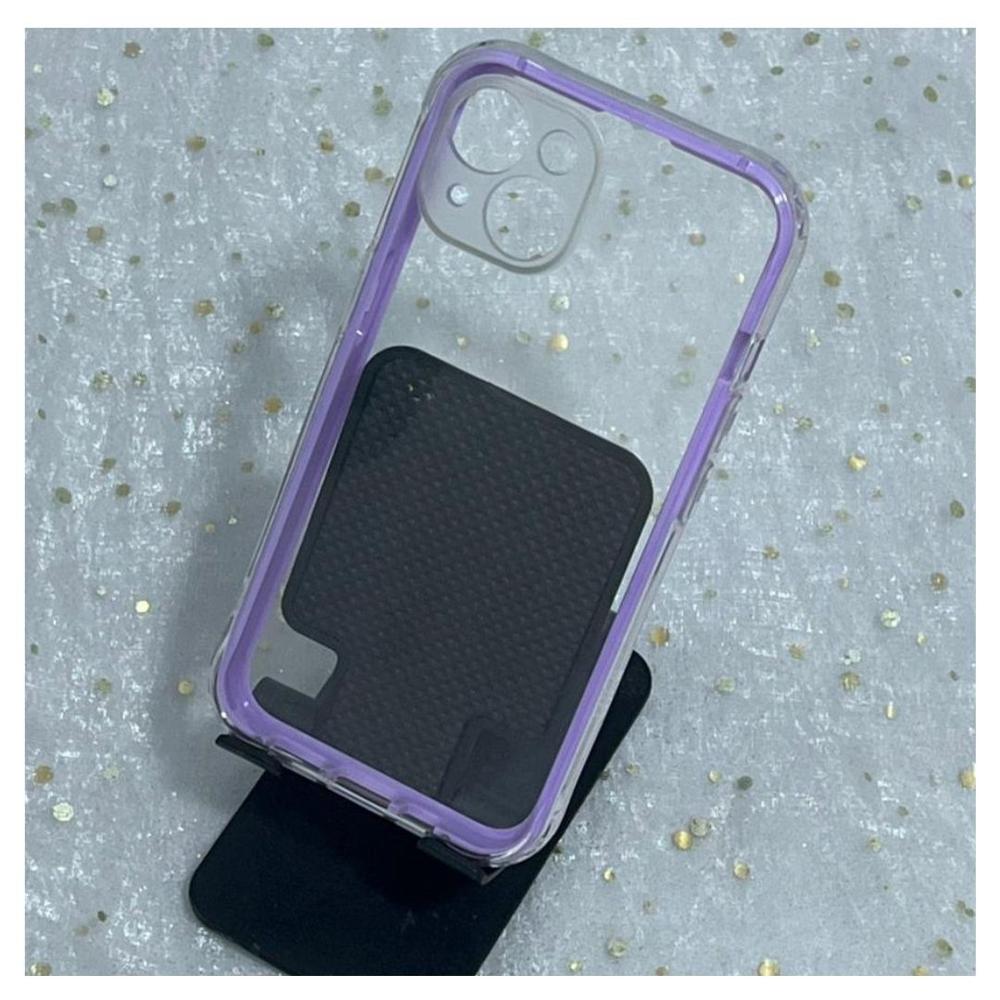 funda transparente con borde de colores 14 pro