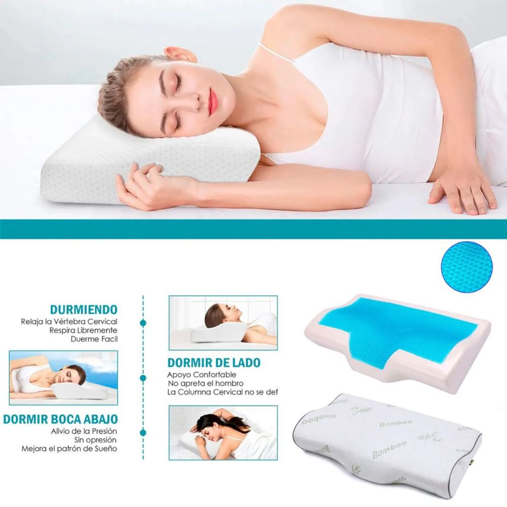 Almohada Cervical con gel - Funda Bambú