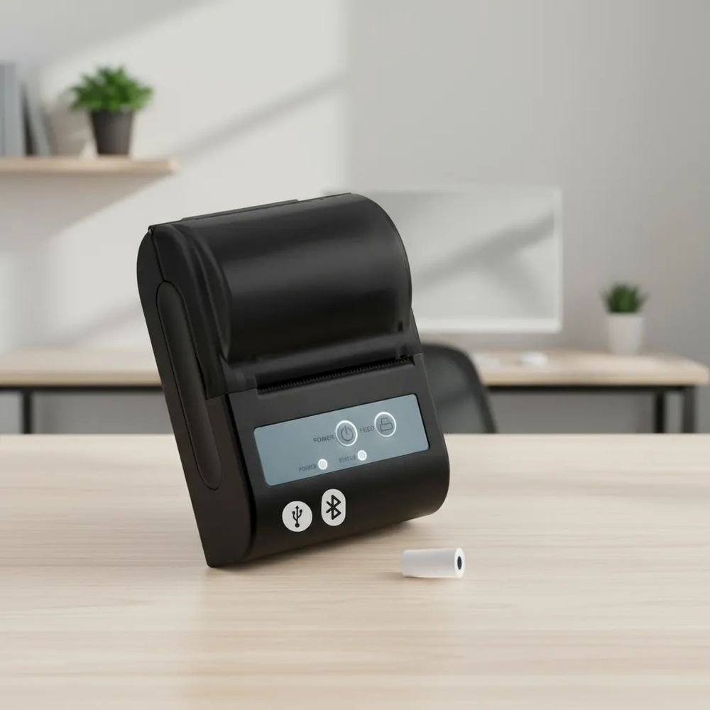Impresora ticketera térmica portátil 57mm 58mm USB Bluetooth con sujetador Impresora ticketera térmica portátil 57mm 58mm USB Bluetooth con sujetador