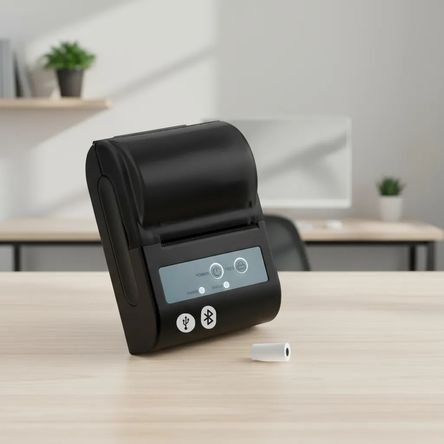 Impresora ticketera térmica portátil 57mm 58mm USB Bluetooth con sujetador