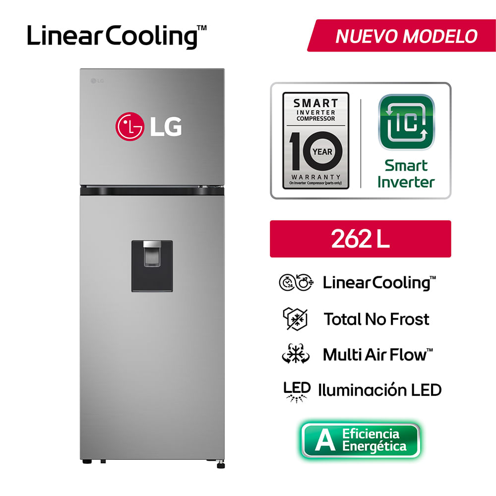 Refrigeradora LG 262L VT26WPY C-D Plateado