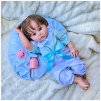 Muñeca Reborn Recién Nacida Raven Vinilo Siliconado 45 cm