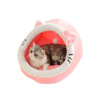 Cama de gato con diseño cueva Gatuna Rosa cojin