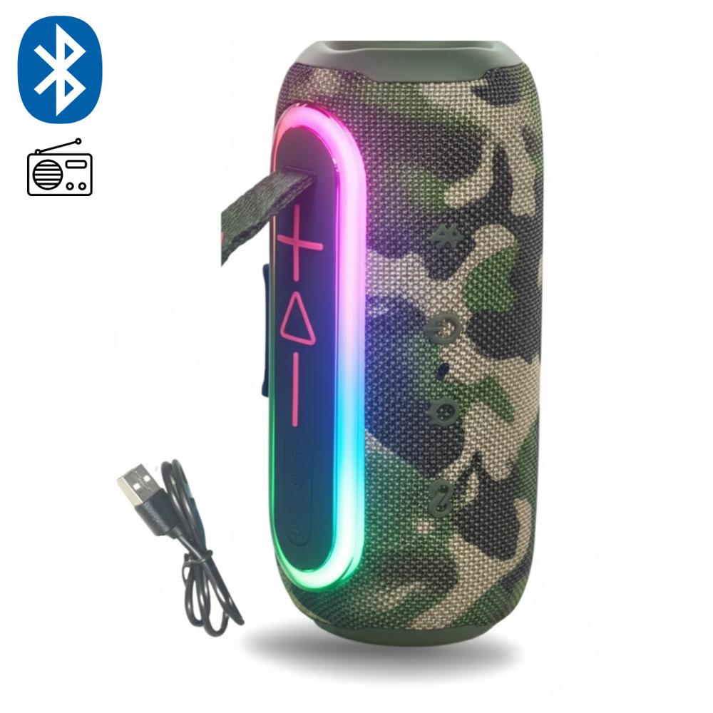 Parlante Bluetooth Inalámbrico Kimiso Portátil Altavoz Verde Entrada Type C Micro SD y más