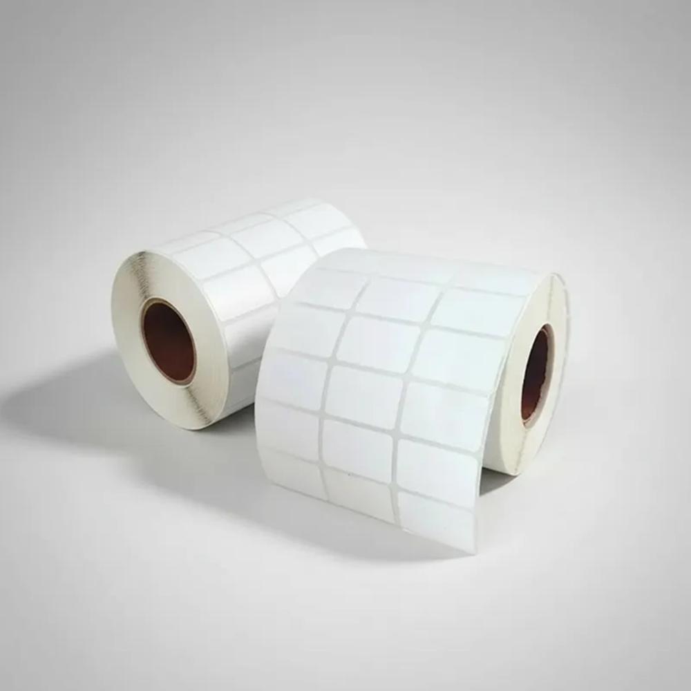2 Rollos de 6000 etiquetas adhesivas térmico directo blanco TD 30x20mm 3 columnas