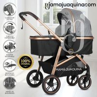 Coche Moisés Travel System MUNICH GOLD de Lujo Gray
