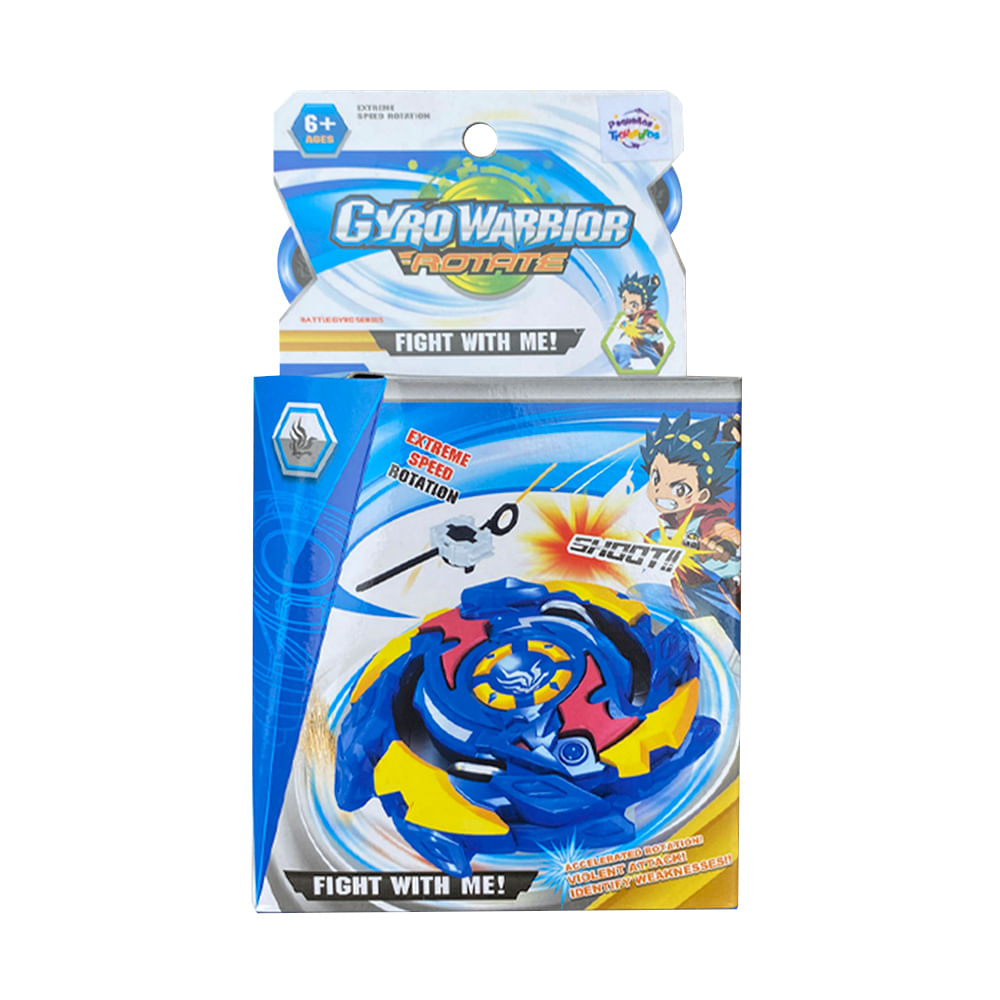 Juguete para Niños Lanzador Gyro Warrior Rotate Azul