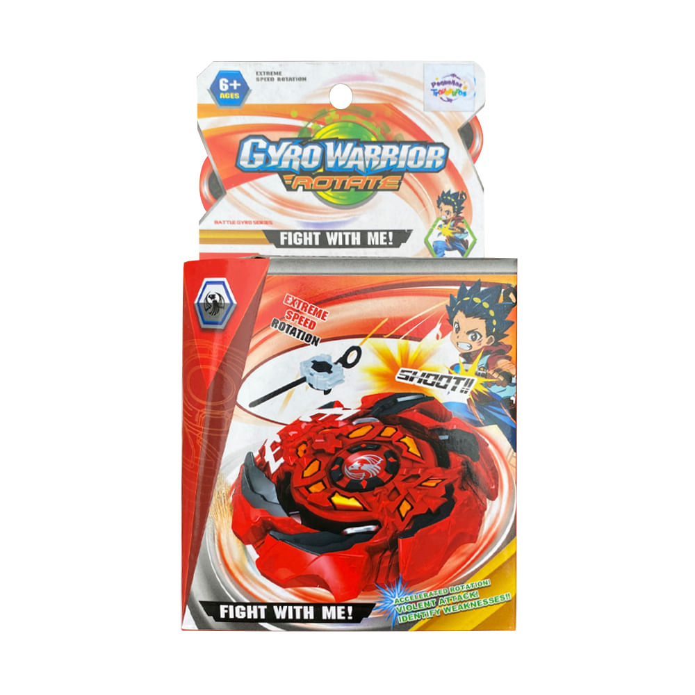 Juguete para Niños Lanzador Gyro Warrior Rotate Rojo