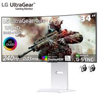 MONITOR GAMING LG 34GX90SA-W 34 UltraGear Curvo OLED WQHD 240Hz 003ms G-Sync