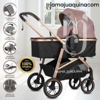 Coche Moisés Travel System MUNICH GOLD de Lujo Coffee