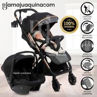 Coche Maleta Travel System WIN PRO con Portabebé Gris
