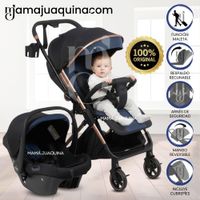 Coche Maleta Travel System WIN PRO con Portabebé Blue