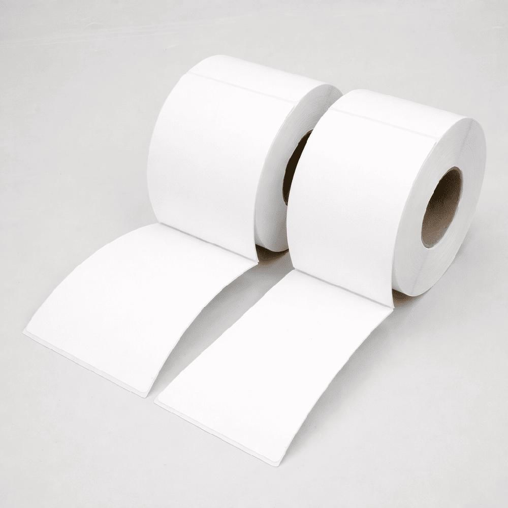 2 rollos de 500 etiquetas adhesivas térmico blanco TD 100x100mm