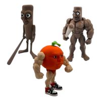 Brainrot Series Pack 3 Figuras - Tung Tung Sahur Udin Din Din Tung Tung Muscle