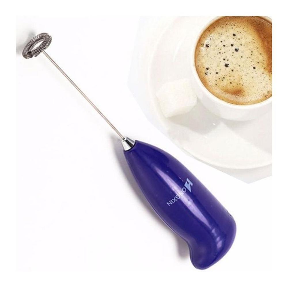 Batidor Espumadera de Cafe Manual Azul