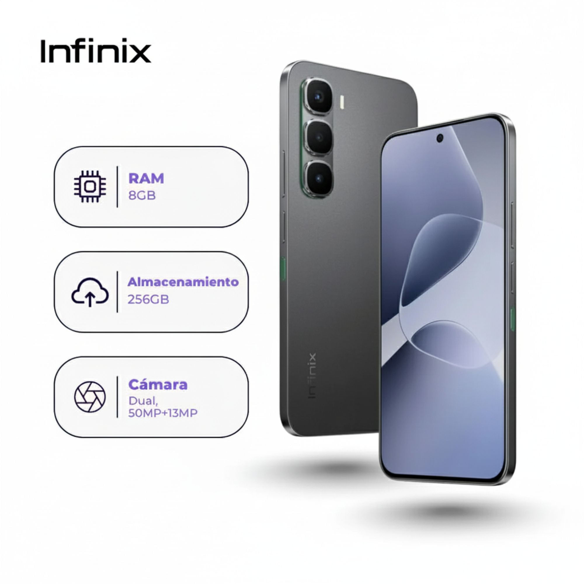 Infinix Hot 60 Pro 8RAM 256GB Negro