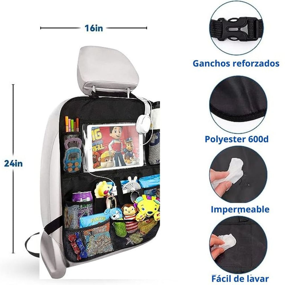 Organizador de asiento tablet iPad auto camioneta