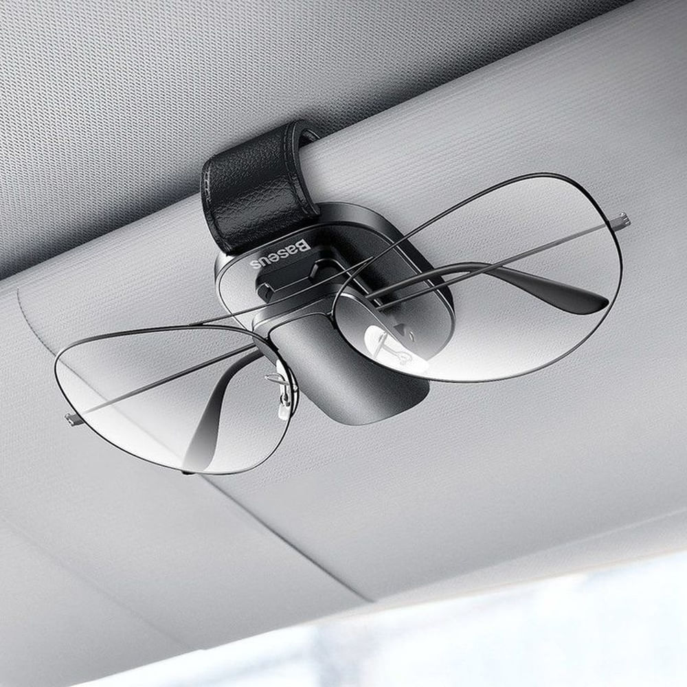 Soporte clip sujetador de lentes gafas cuero auto camioneta