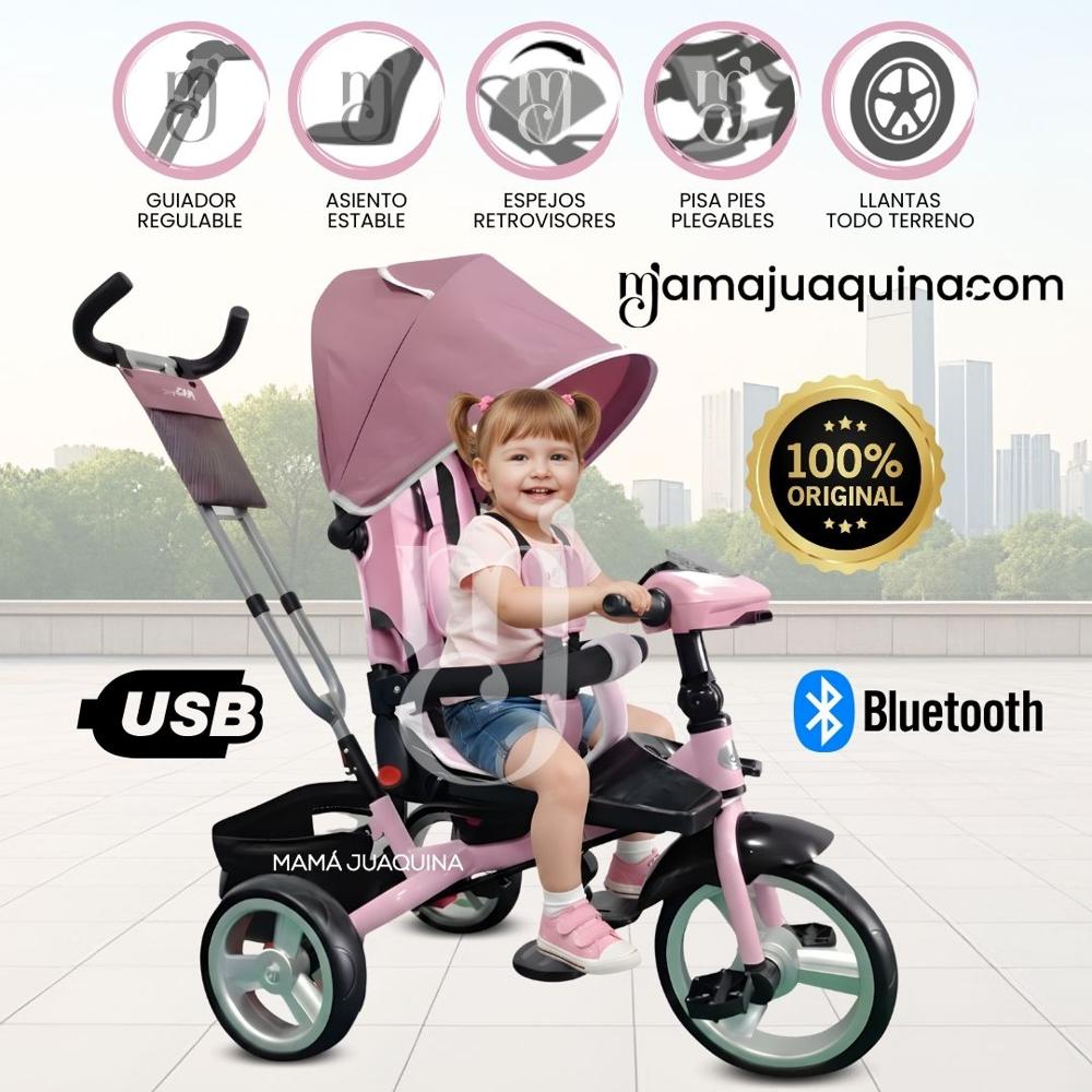 Triciclo Guiador FORD SILVER Edición Limitada Rosa