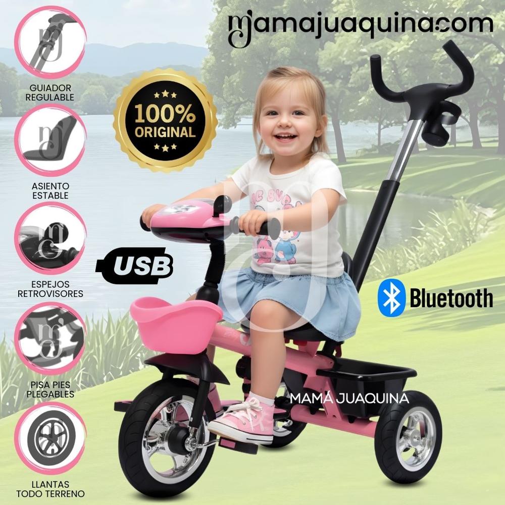 Triciclo Guiador Todo Terreno SAIBOT Edición Limitada Pink