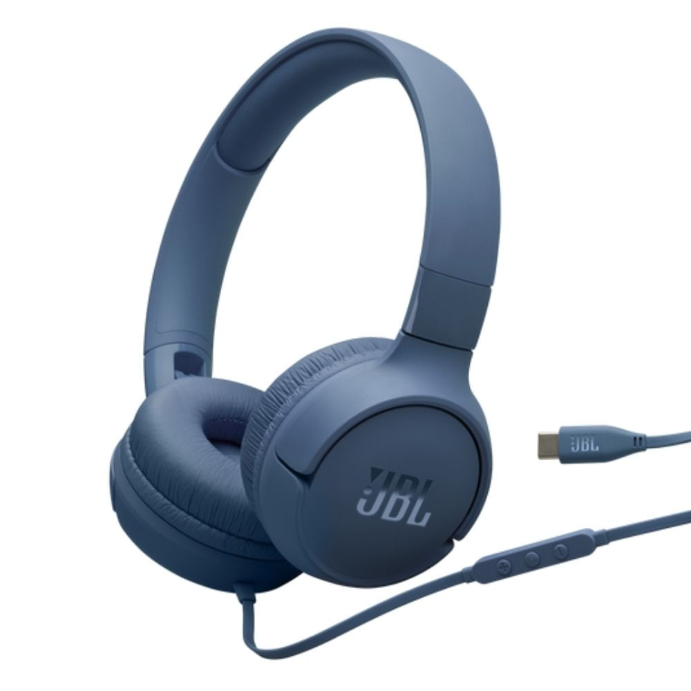 Audífonos cable tipo C JBL Tune 520 C Azul
