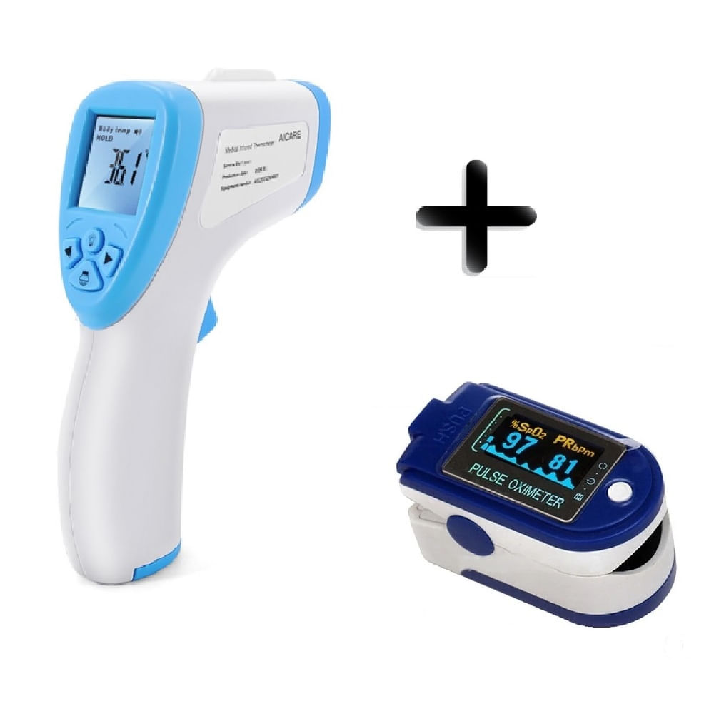 Pack Oxímetro Pulsioxímetro + Termómetro infrarrojo Contec